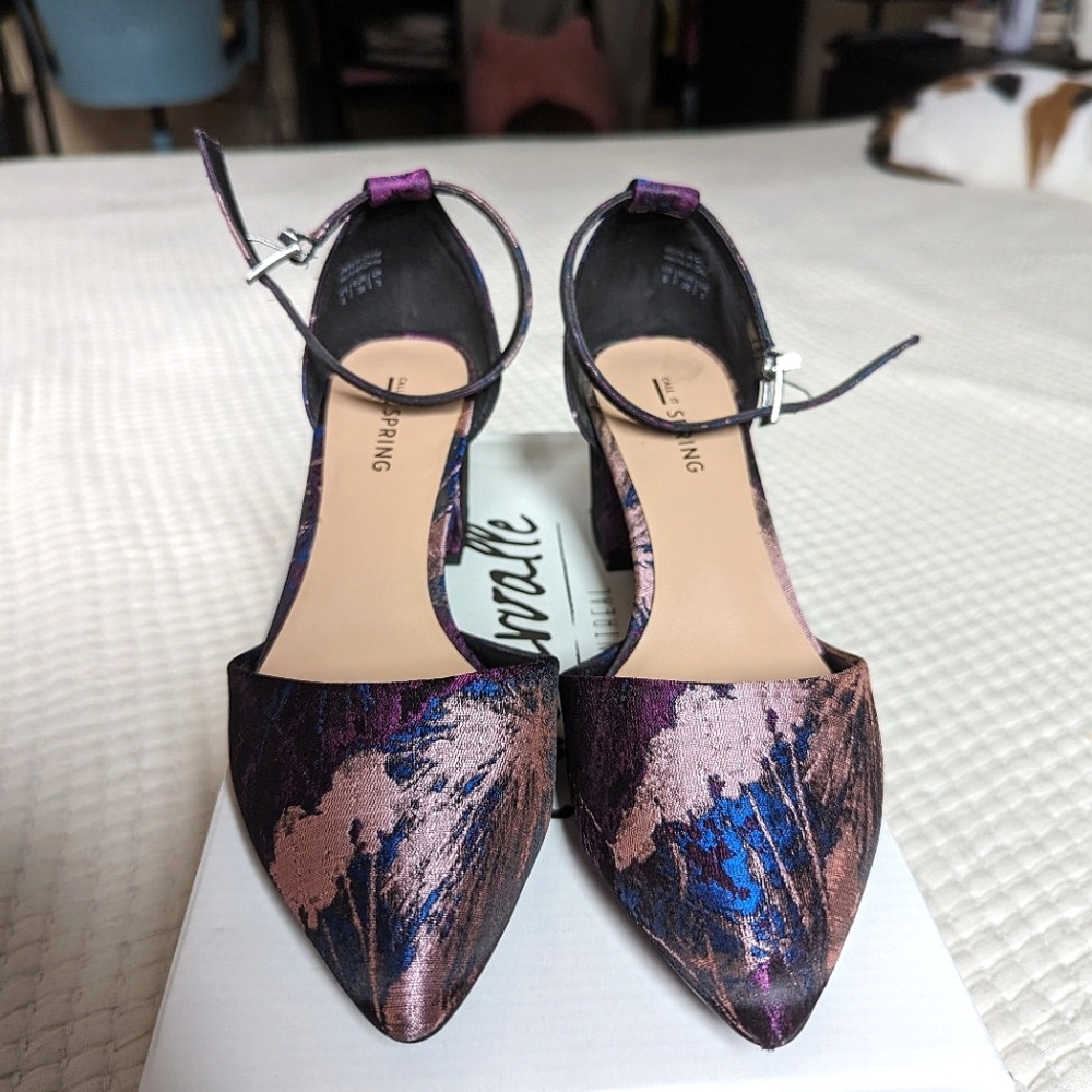 Call It Spring multicolour ankle strap heels size 6